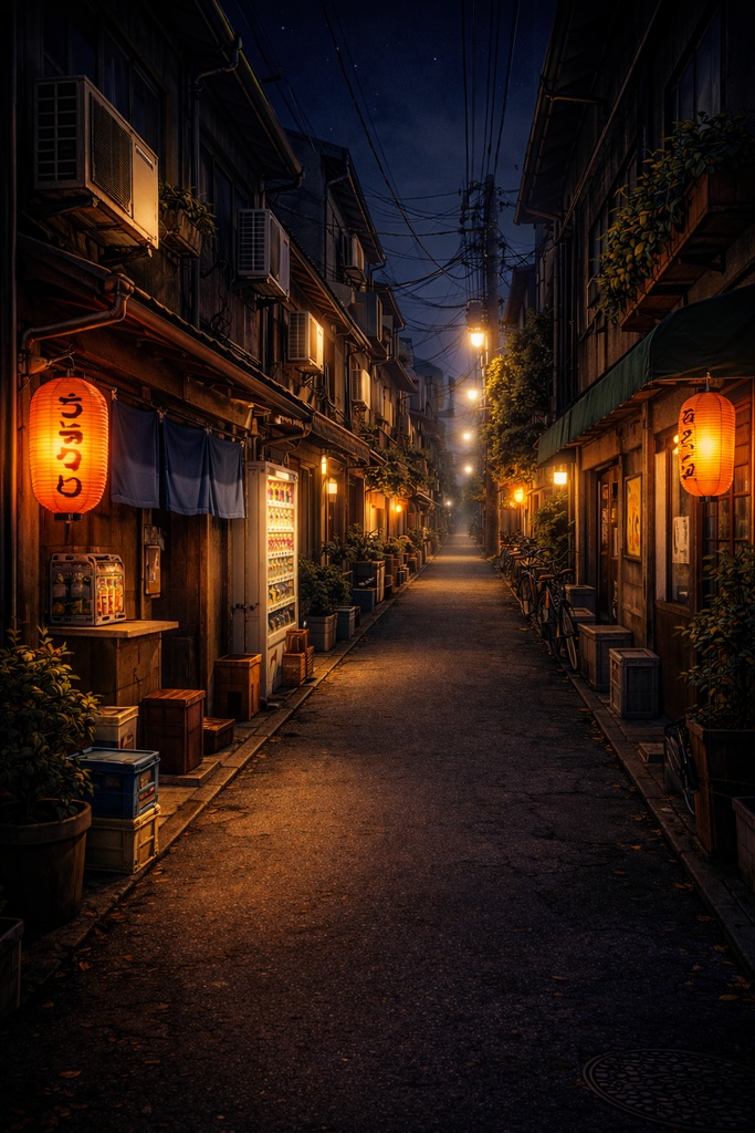 世界の路地裏(東京・国内地方・インド・ギリシャ・バリ島)10枚+おまけ1枚|配信・ゲーム背景素材|朝・夕・夜 【16:9】