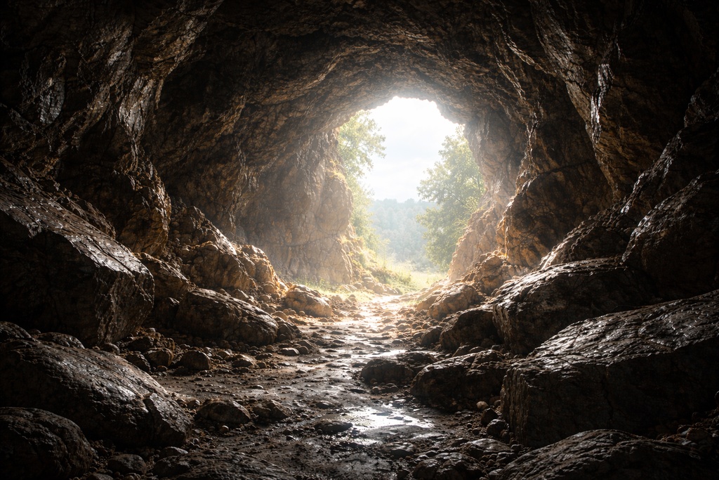 洞窟|地形|ファンタジー|配信・ゲーム背景素材【16:9】