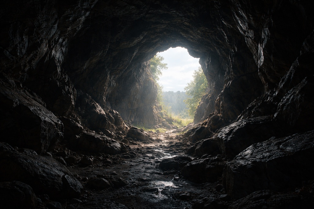 洞窟|地形|ファンタジー|配信・ゲーム背景素材【16:9】