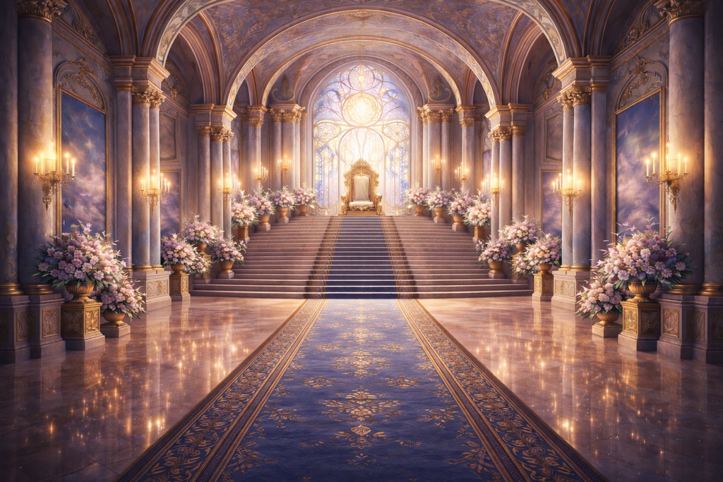 宮殿・王宮|内装|ファンタジー|配信・ゲーム背景素材 |8枚+1セット!【16:9】