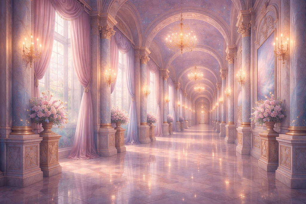 宮殿・王宮|内装|ファンタジー|配信・ゲーム背景素材 |8枚+1セット!【16:9】