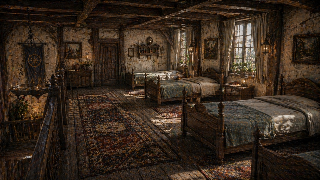 宿屋|ファンタジー|魔法|配信・ゲーム背景素材【16:9】