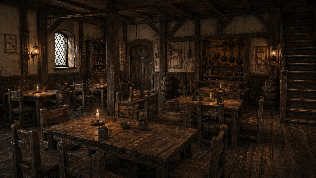 宿屋|ファンタジー|魔法|配信・ゲーム背景素材【16:9】