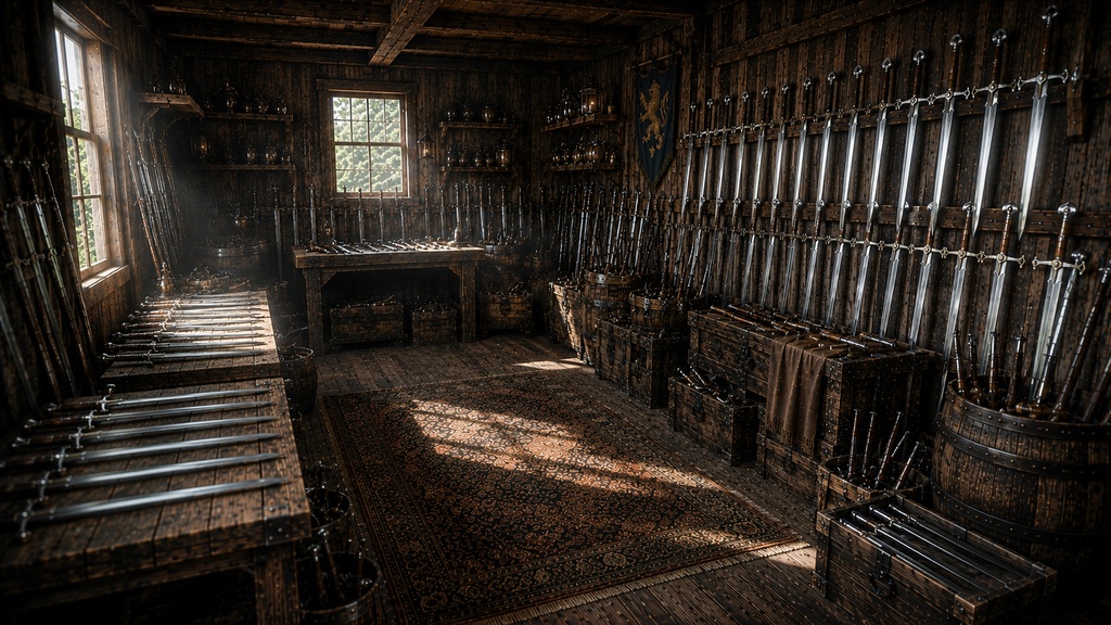 武器屋 20+2枚入り |ファンタジー|魔法|配信・ゲーム背景素材【16:9】