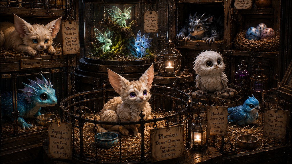 幻獣研究所 25枚入り|ファンタジー|魔法|配信・ゲーム背景素材【16:9】