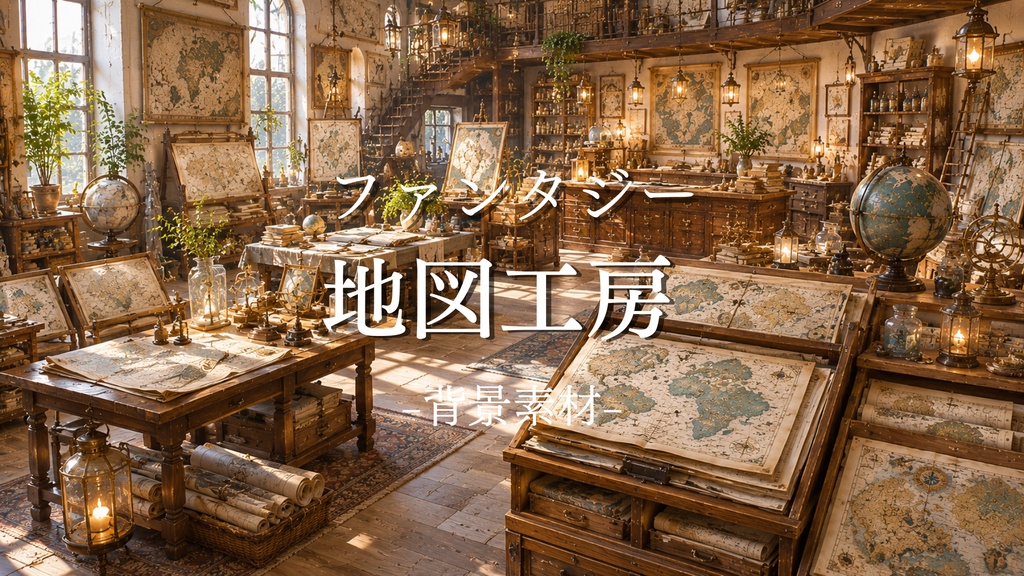 魔導書図書館　10枚入り！｜ファンタジー｜魔法｜配信・ゲーム背景素材【16:9】