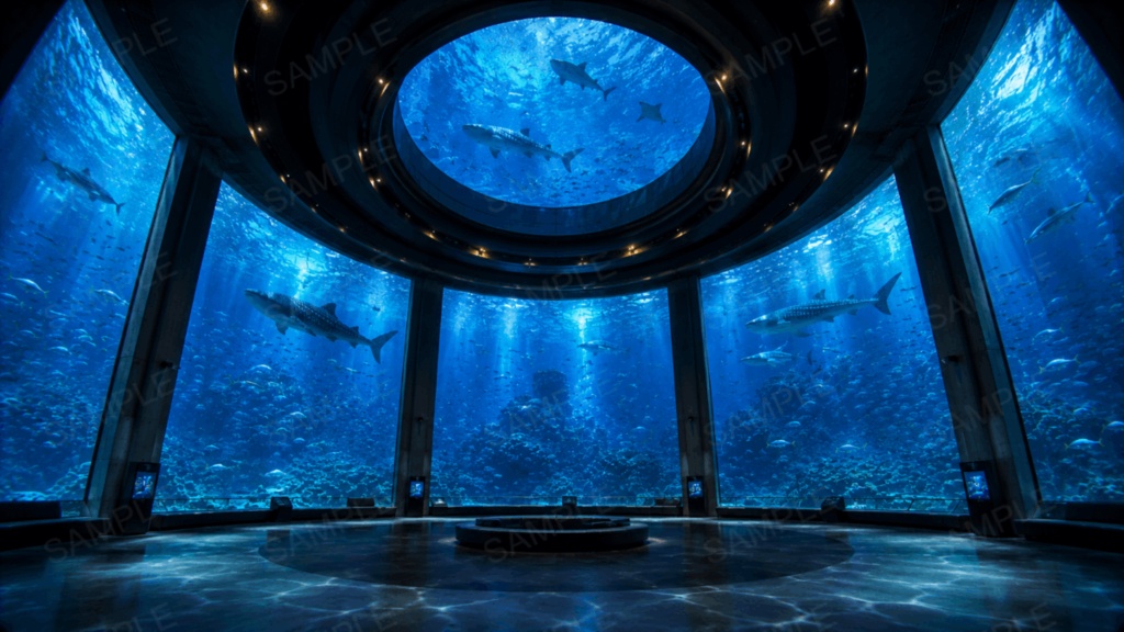 水族館 10枚+1枚入り!|ファンタジー|魔法|配信・ゲーム背景素材【16:9】