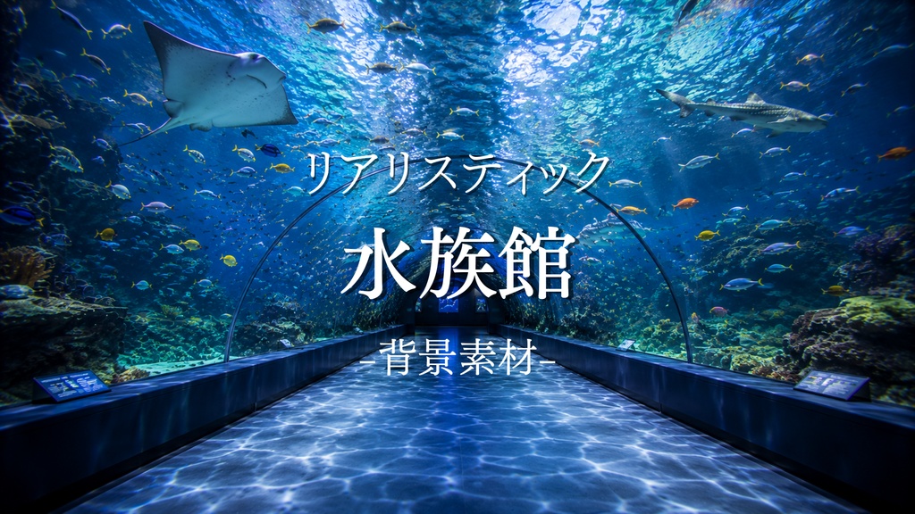 水族館 10枚+1枚入り!|ファンタジー|魔法|配信・ゲーム背景素材【16:9】