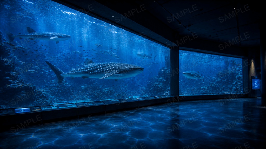 水族館 10枚+1枚入り!|ファンタジー|魔法|配信・ゲーム背景素材【16:9】