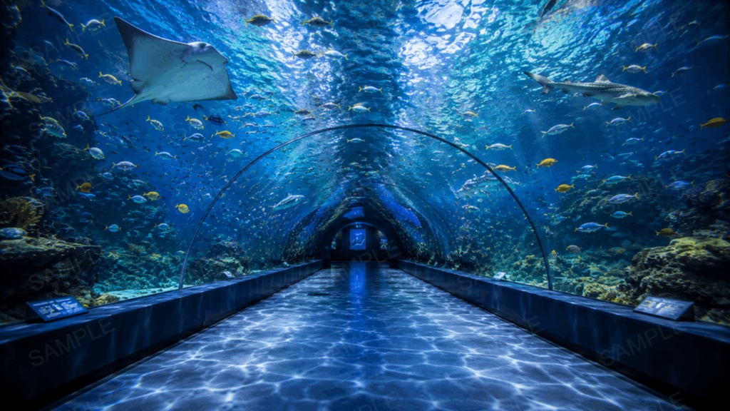 水族館 10枚+1枚入り!|ファンタジー|魔法|配信・ゲーム背景素材【16:9】