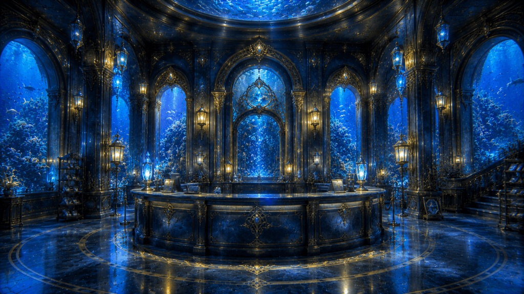 魔法水族館 5枚+2枚入り!|ファンタジー|魔法|配信・ゲーム背景素材【16:9】