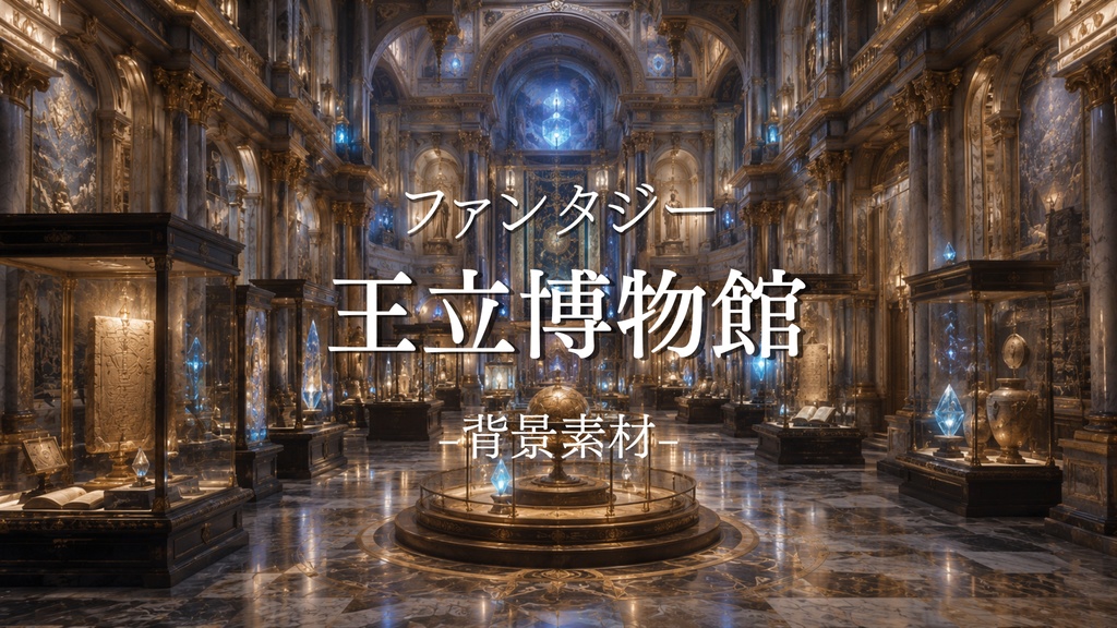 王立博物館 15枚入り!|ファンタジー|魔法|配信・ゲーム背景素材【16:9】