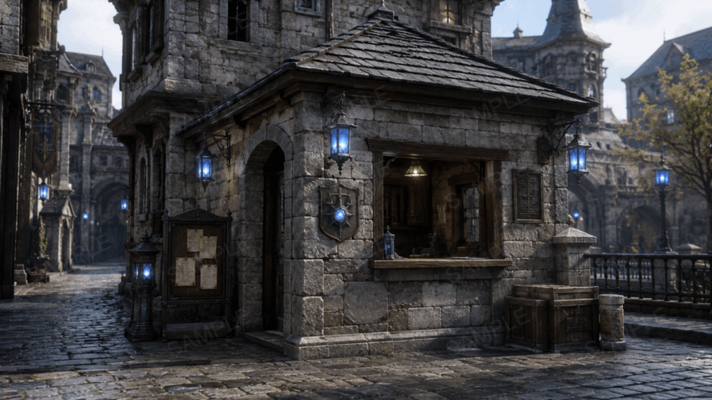 警察庁 15枚入り!|ファンタジー|魔法|配信・ゲーム背景素材【16:9】