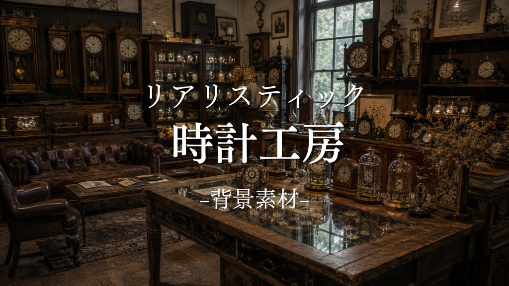 時計工房　１０枚入り！｜ファンタジー｜魔法｜配信・ゲーム背景素材【16:9】