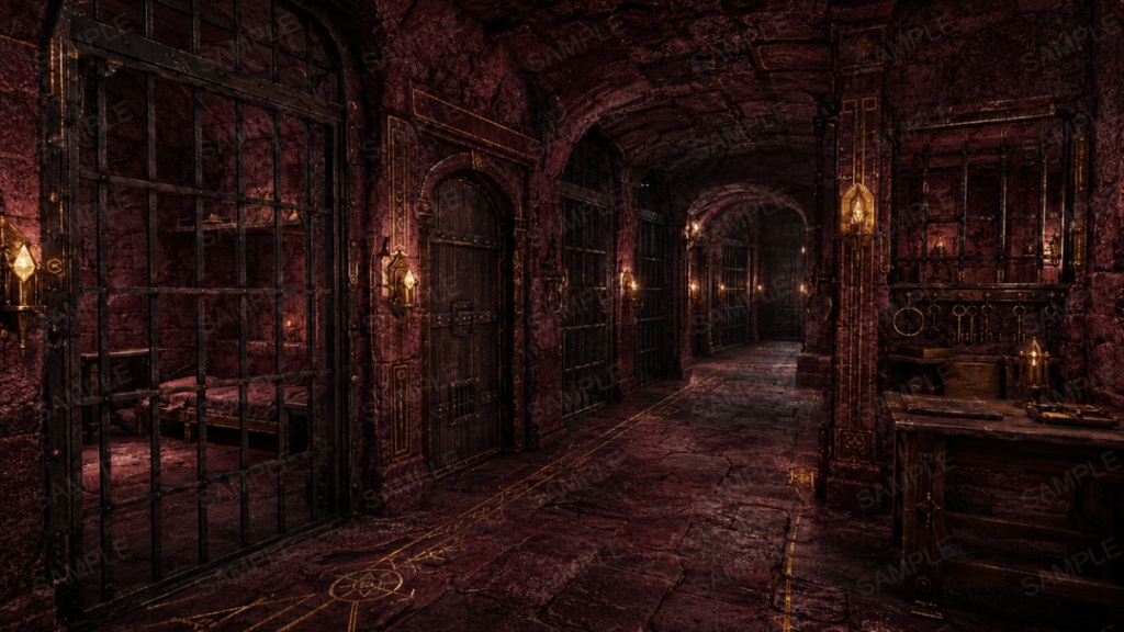 【魔法王国城 レッド】9枚入り|ファンタジー|王城|配信・ゲーム背景素材【16:9】