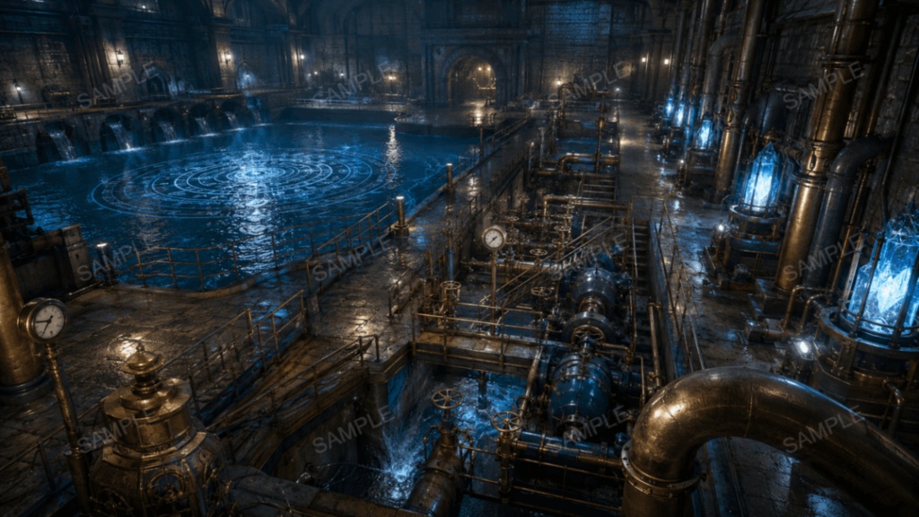 【王立魔法消防局】10枚入り|ファンタジー|消防署|配信・ゲーム背景素材【16:9】