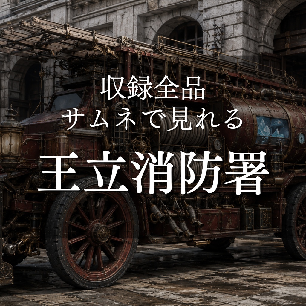 【王立魔法消防局】10枚入り｜ファンタジー｜消防署｜配信・ゲーム背景素材【16:9】