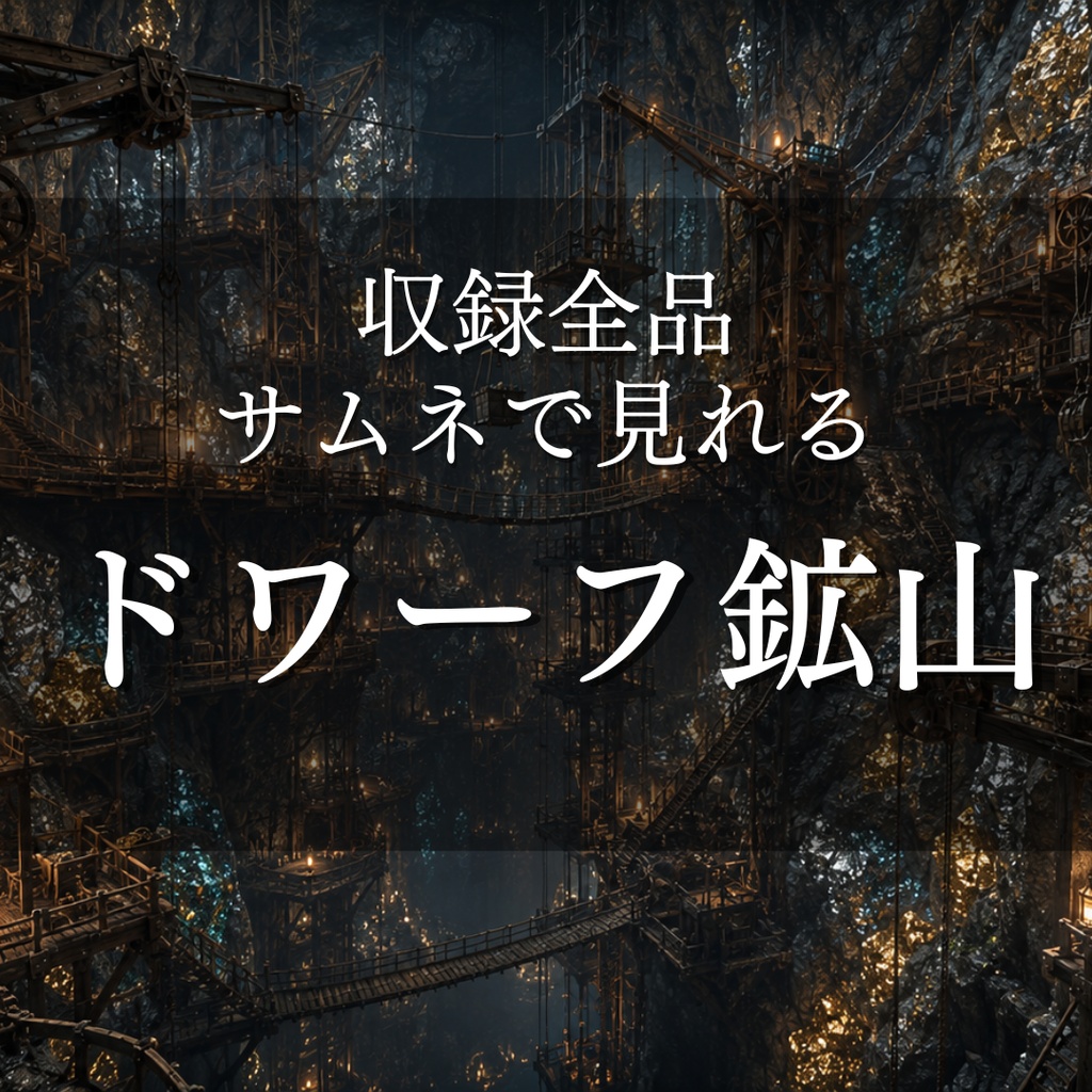 【ドワーフ鉱山】10枚入り｜ファンタジー｜鉱山・鍛冶｜配信・ゲーム背景素材【16:9】