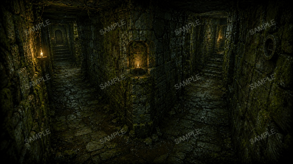 【地下迷宮】15枚入り|ダンジョン・古代遺跡|配信・ゲーム背景素材【16:9】