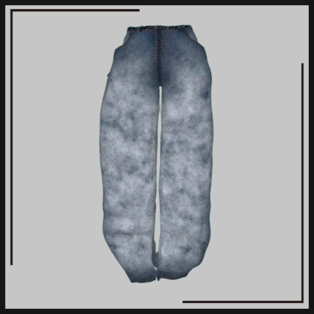 【free】シンプルオーバーデニム【龍のヨルちゃん対応】