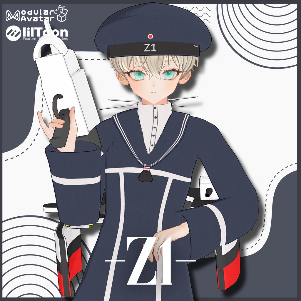 【年末SALE 12/24まで300円OFF】【Lapwing&+Head専用】-Z1- 【艦隊これくしょん3Dファンメイド衣装】