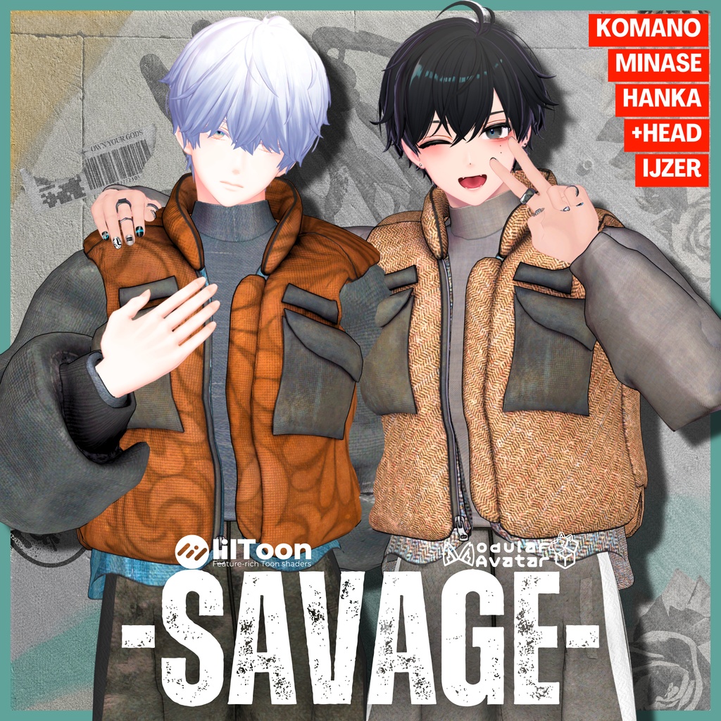 【12/24まで2300→1800】-Savage-【5アバターフルセット販売】