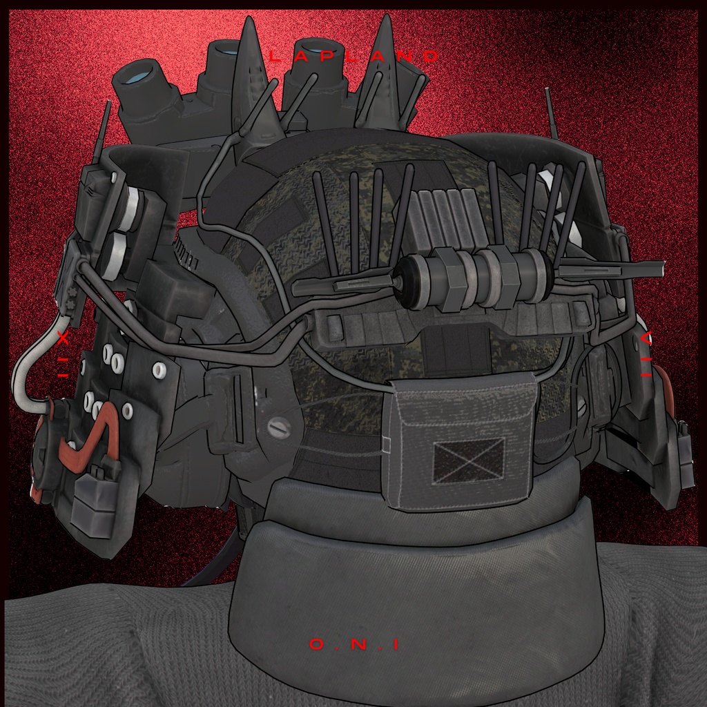 【VOIN用追加ヘルメットパーツ】O.N.I【アイザラさんファンメイド】