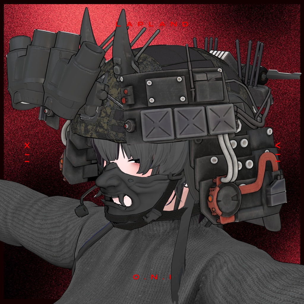 【VOIN用追加ヘルメットパーツ】O.N.I【アイザラさんファンメイド】