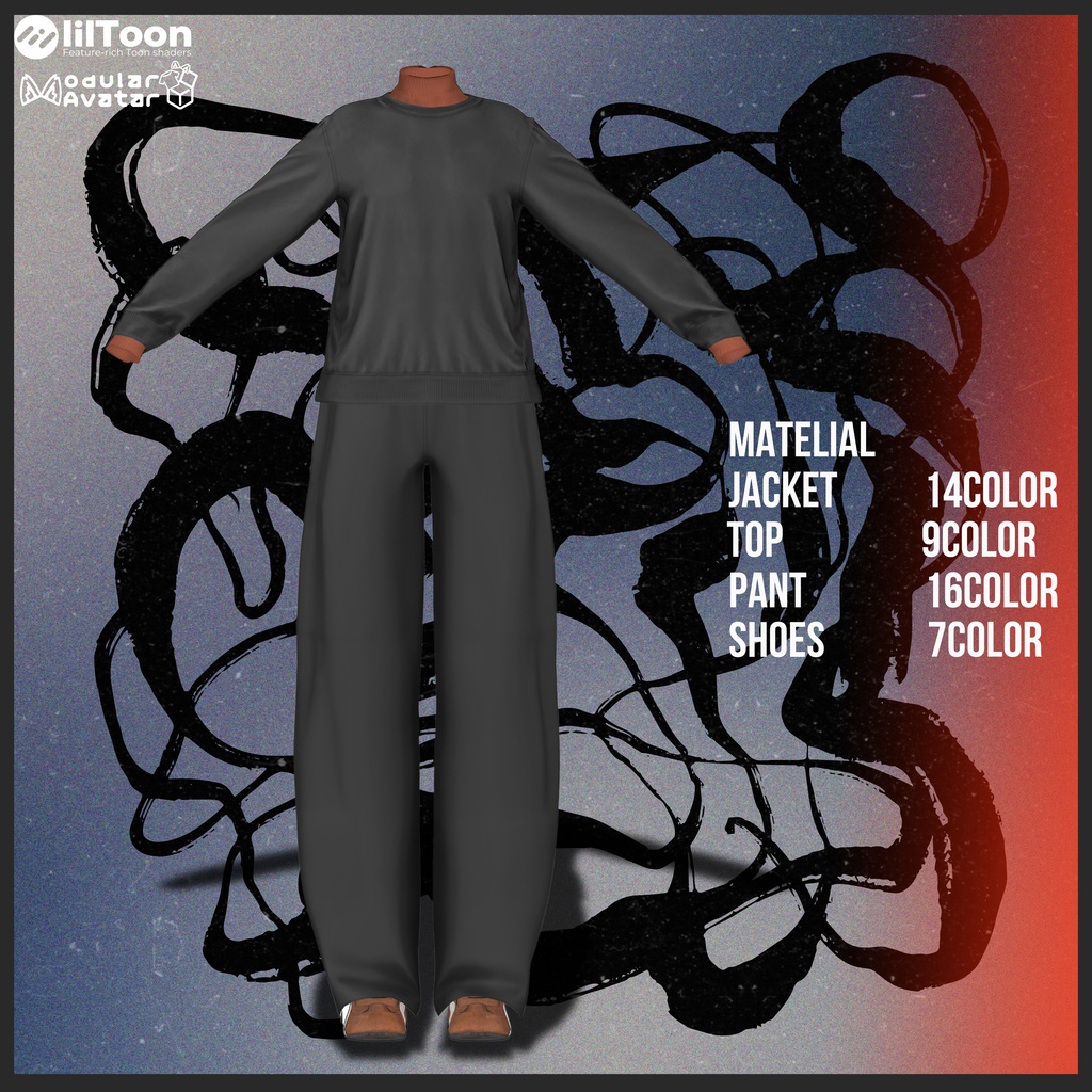 【1/20まで 1800⇒1300】-LAZY-【男女8アバターフルセット】