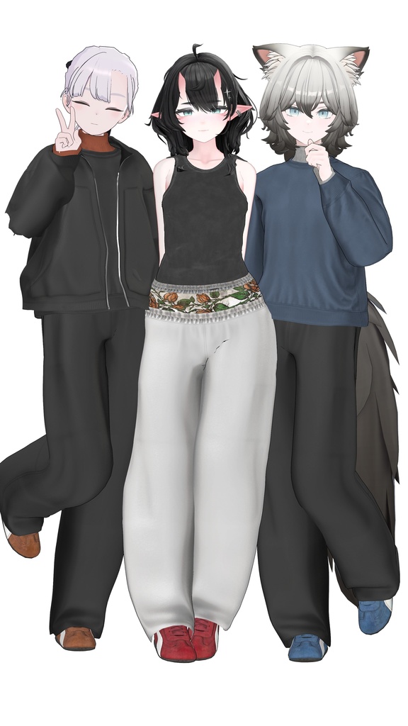 【1/20まで 1800⇒1300】-LAZY-【男女8アバターフルセット】