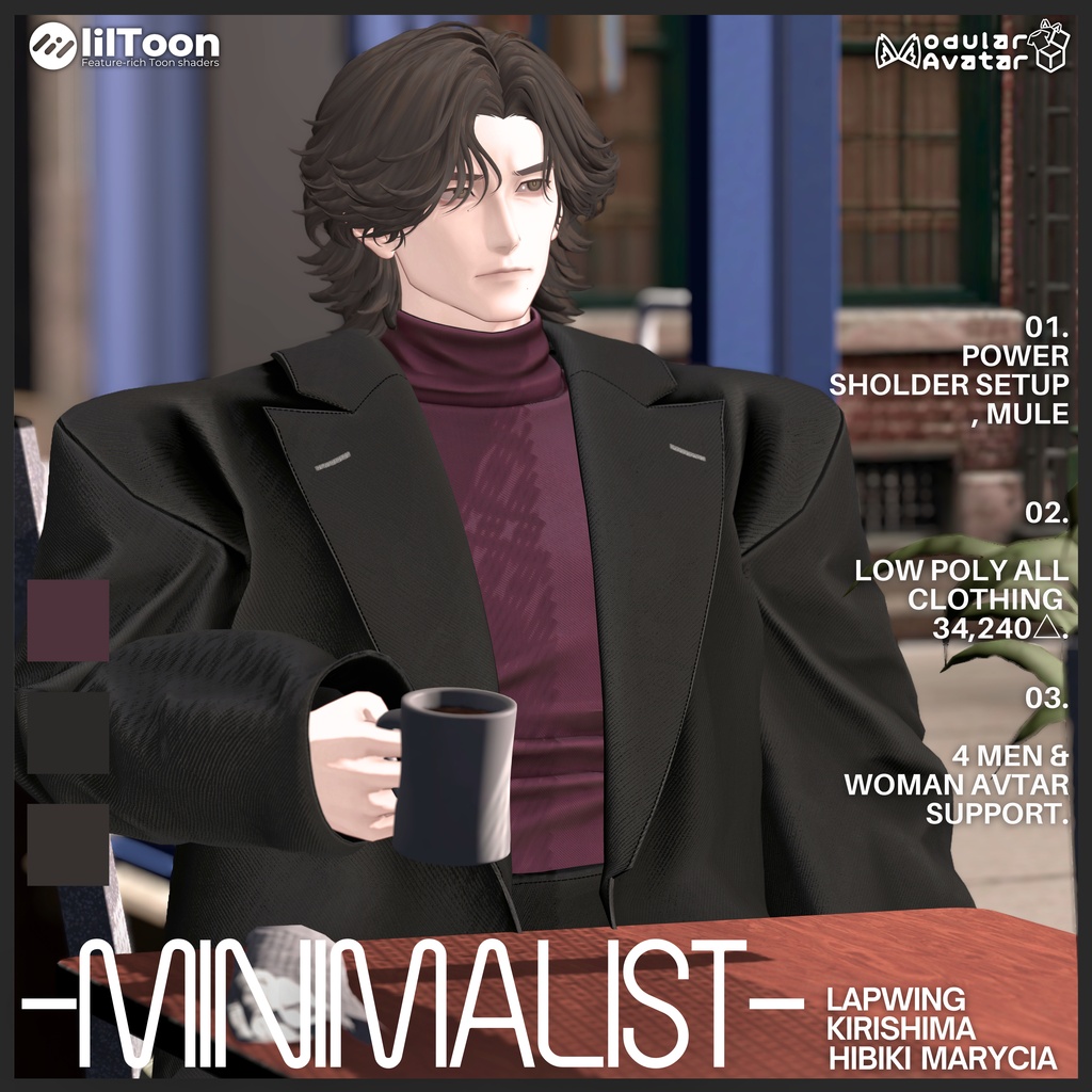 【9/20まで1800⇒1300】-Minimalist-【4アバターフルセット】