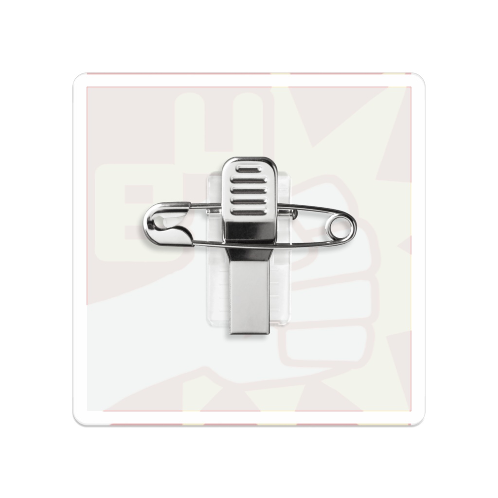 アクリルバッジ 50×50(mm) (素手ユージーマーク)
