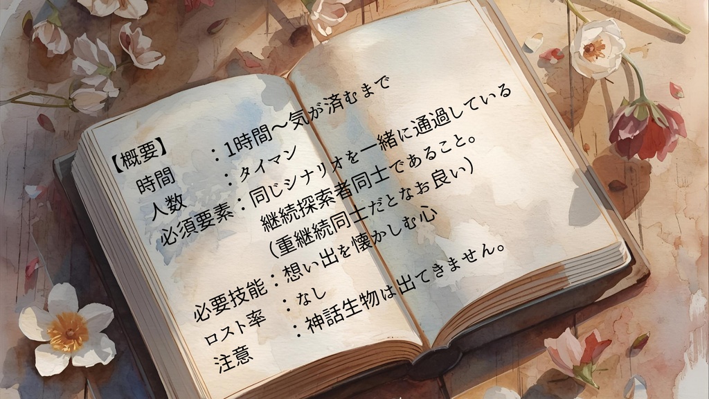 想い出ページ【クトゥルフ神話TRPG/6版】