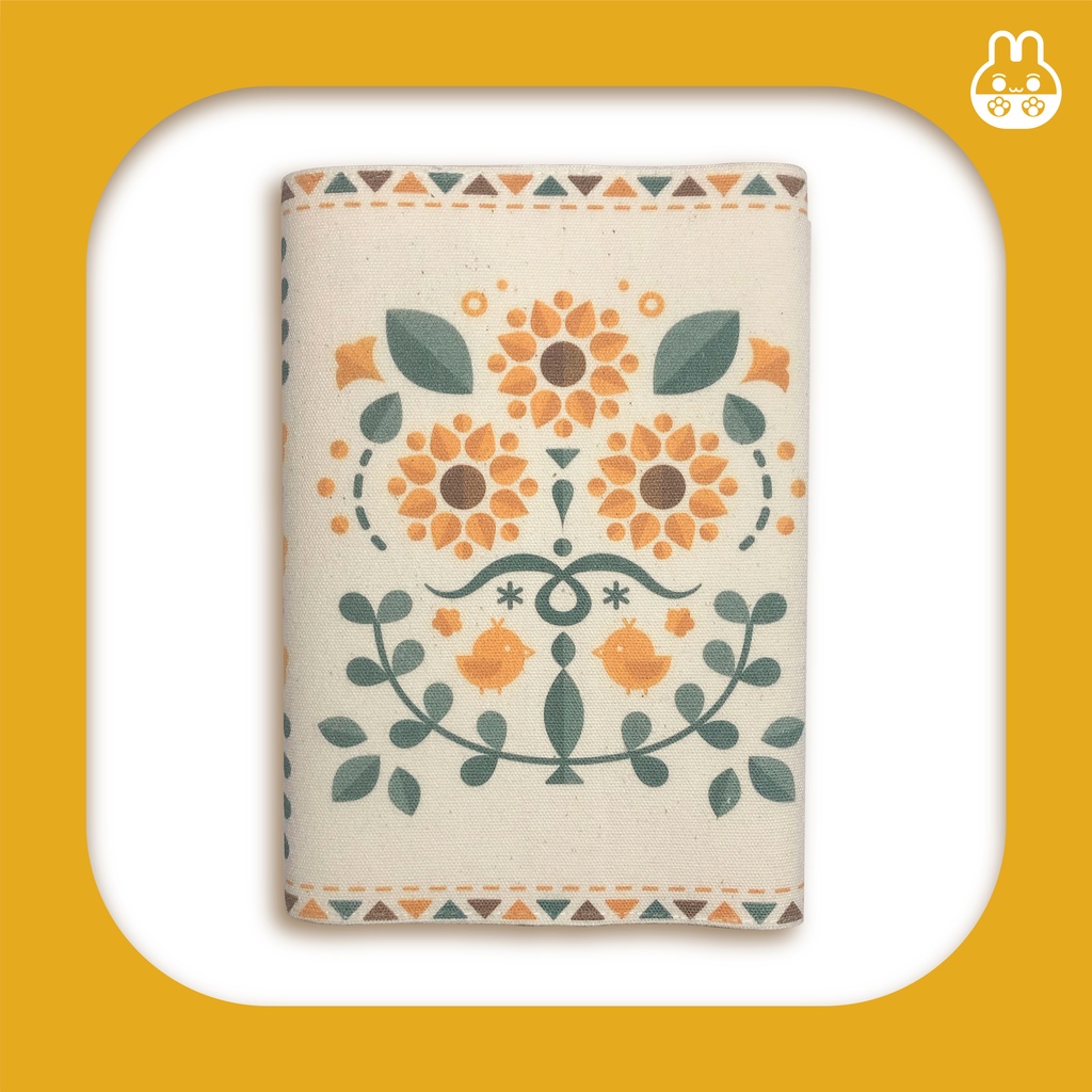 ひまわり咲くひよこの庭ブックカバー