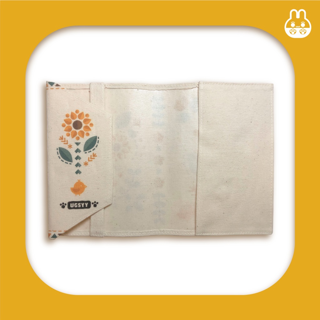 ひまわり咲くひよこの庭ブックカバー