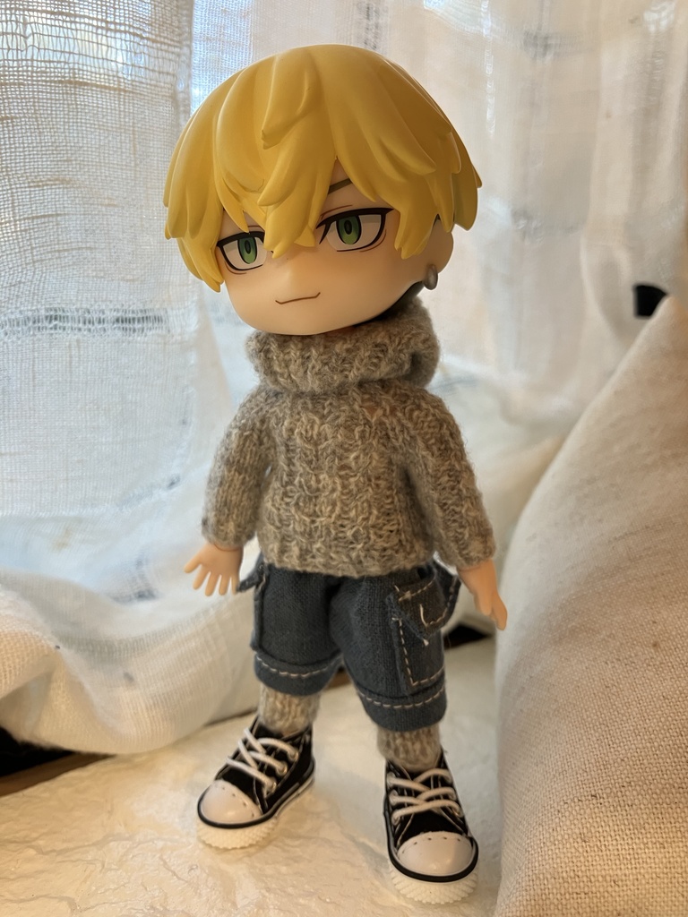 模様編みカシミヤ セーター オビツ11size