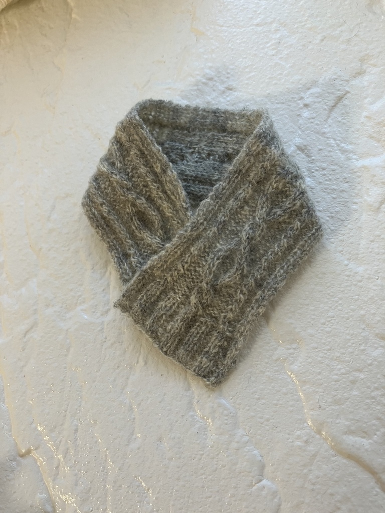 きなり/ブルー/ライトグレー カシミヤマフラー