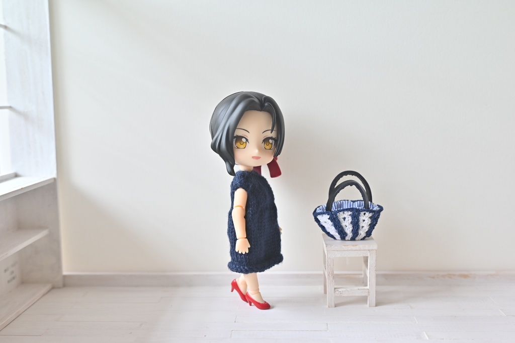 レース編みニットバック