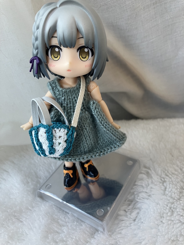 レースニットバッグ　ショルダーオプション