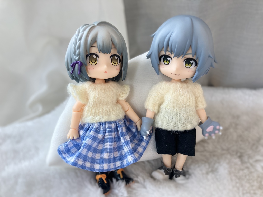 モヘア半袖セーター