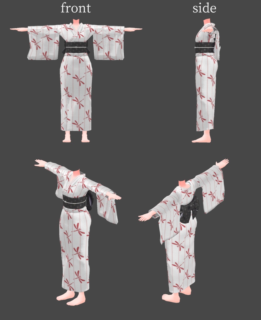 VRChat着せ替え用衣装『 浴衣 』