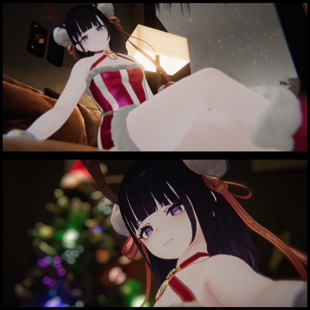 【くろなつ用】トナカイサンタ服