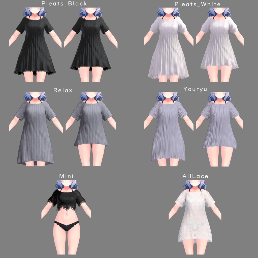 「桔梗」ちゃん用 クロスチュニック×レギンスパンツ