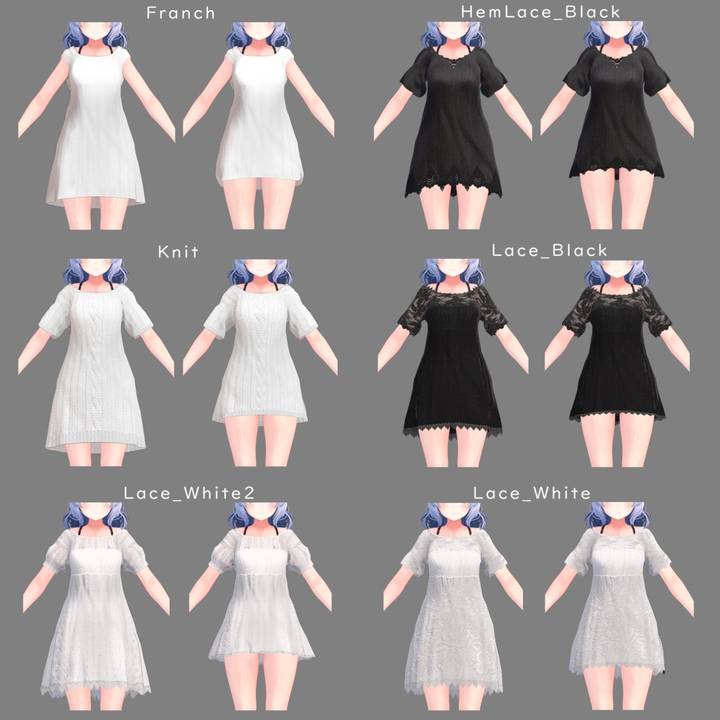 「桔梗」ちゃん用 クロスチュニック×レギンスパンツ