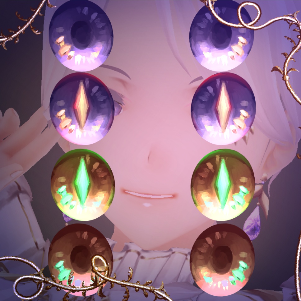 [ VROID ] 24 Jewel Demon Eye color Set | デーモンジュエルアイズ