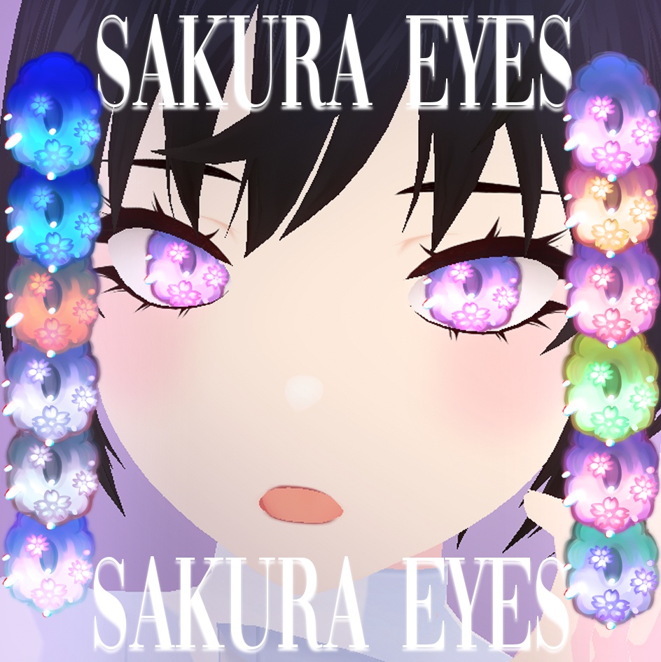[ VROID ] Sakura Eyes Pack 12 COLORS! | 桜の瞳パック！ 12色！