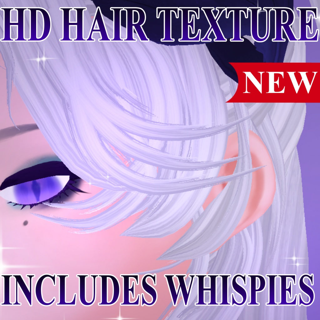 [ VROID ] HD 3D Hair Texture! Modification Allowed \ Recolor Allowed | HD 3D ヘア テクスチャ!変更可 / 色変更可