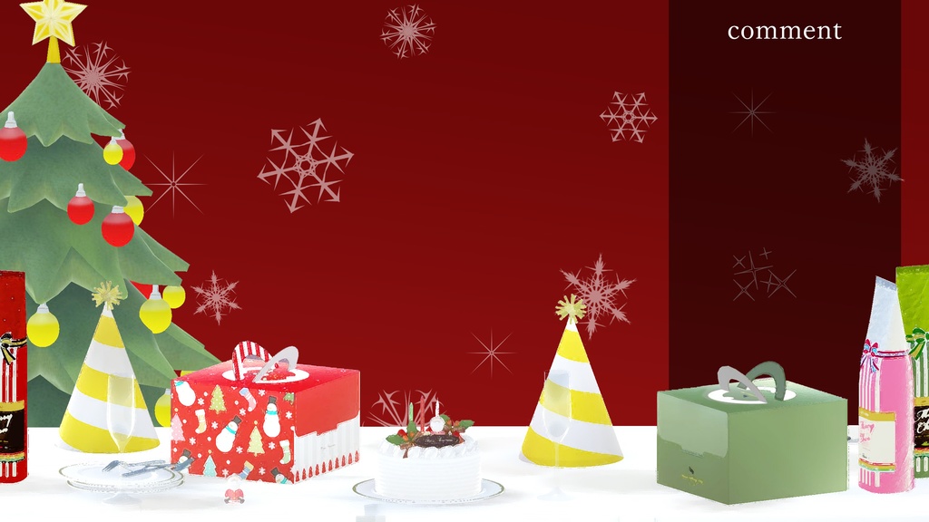 クリスマス配信向け画像 オーバーレイ