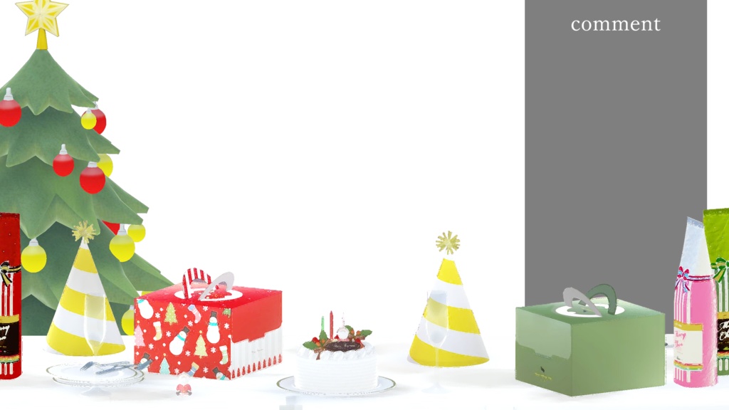 クリスマス配信向け画像 オーバーレイ