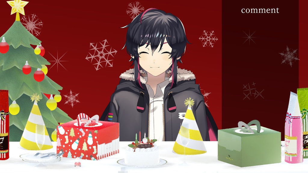 クリスマス配信向け画像 オーバーレイ
